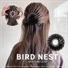 TOBATOBA 3 Pcs Black Lazy Bird's Nest Plate Hairpin, Birds Nest Hair Clip, Black Hair Clips, Expandable Ponytail Holder for Women, Hair Bun Maker, Hair Tie Hair Accessories for Women and Girls