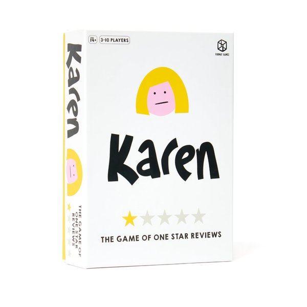 Karen Party Game - Hilarious Fake Complaints vs. Real One-Star Reviews! Fun Bluffing Game for Game Night, Ages 14+, 3-10 Players, 45-90 Minute Playtime, Made by Format Games