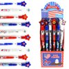 TINYMILLS 24 Pcs Patriotic 4th of July Multi Point Stackable Push Pencil Assortment with Eraser for Carnival Prize Goodie Bag Stuffers Party Favors for 4th of July BBQ, parties, parades, canivals