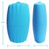 AECW Reusable Cube Silicone Mold Ice Roller for Face Cold Therapy Facial Massage Roller (Pink + Blue)