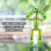 Zing Stikbots, Set of 4 Clear Stikbot Poseable Action Figures and Mobile Phone Tripod, Stop Motion Animation Toys, Great for Kids Ages 4 and Up