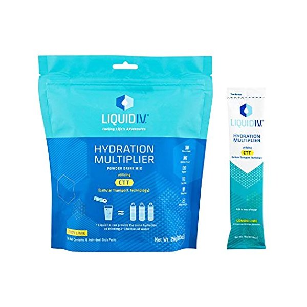 Liquid I.V. Hydration Lemon Lime Electrolyte Powder Drink Mix, 28 Count