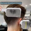 FOWSRHRG Fade Comb, 2PCS Blend Friend Fade Comb Barber Fade Comb Flat Curved Push Edge, Gradient Positioning Hair Comb For Home, Hair Salon, Men Diy Hairdresser Styling Hair Cutting Fade Guide Tools