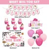 Western Party Decorations Western Cowgirl Birthday Party Decorations Includes Birthday Banner, Cake Topper, Cupcake Toppers,Balloons, Background for Girl Birthday