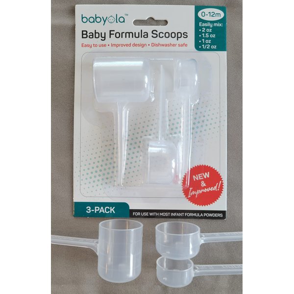Baby Formula Dispensing Scoops for Infants & Newborns; Easily Make 2oz, 1oz or 1/2oz of Milk