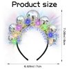 Bnsikun Halloween Light Up Disco Ball Headband Led Disco Headband Silver Vintage Retro Disco Headwear Women Girl for Halloween Christmas New Years Eve Party Accessory