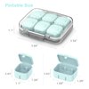 Pill Organizer SOFISO 4/6 Grid Free Assembly Travel Medicine Organizer 10 Day Pill Organizer Portable Pill Box Waterproof Pill Case Daily Medication Carry Case for Vitamins, Fish Oils, Supplements