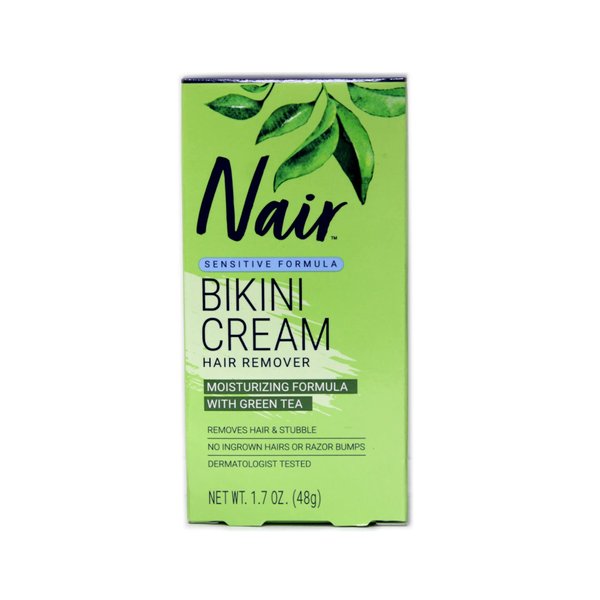 Nair Hair Remover, Sensitive Formula, Bikini Cream With Green Tea, 1.7 fl oz by Nair