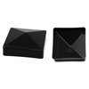 Pyramid True 4" x 4" (100mmx100mm) Plastic Vinyl Fence Post Cap Black or White/Multiple Quantities (15, Black)