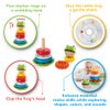 Hape Mr. Frog Stacking Rings | Multicolor Wooden Ring Stacker Play Set, Educational Toy for Children