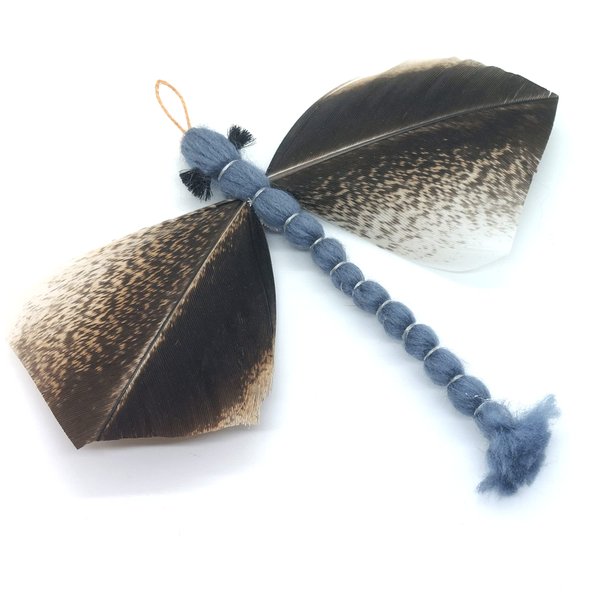 Kat Fly Cat Toy Teaser Wand Refill - Feather Dragonfly Teaser Cat Toy Attachement