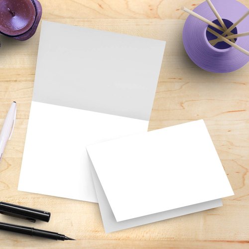 Half Fold 4.5 X 6 White Greeting Cards - 100 Cards