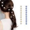 20pcs Small Flower Buckle Hair Clips, Cute Flower Hairpins for Women, Yellow Flower Core Lily Hair Claws, Acrylic Barrettes Bridal Hair Accessories