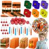 VAMWOGO Basketball Party Favors 110Pcs Basketball Themed Birthday Party Supplies Wristbands Basketball Keychains Bracelets Bags Stickers Pinata Filler