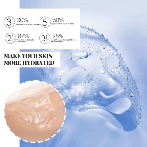 zhnnt 40 Pack Collagen Firming Face Mask，Leave-In Firming Anti-Ageing Moisturising Gel Cream，Deep Cleansing, Facial Masks For Both Men And Women Of All Skin Types