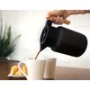 Hastings Collective Thermal Coffee Carafe 50 Oz - Large Stainless Steel Insulated Carafe - 1.5 Liter Double Walled Vacuum Thermos Coffee and Beverage Dispenser with Tea Infuser and Strainer (Black)