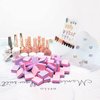 CGBE Nail Buffer, Buffer Block Nail File 100/180 Grit, Mini Nail Buffers Block Sponge Double Sided Nail File for Acrylic Nails Manicure Tools 50PCS (Pink-Purple)