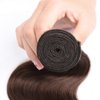 Color #4 Human Hair Bundles Chocolate Brown Body Wave Bundles Brazilian Grade 8A Virgin Human Hair 3 Bundles 18 20 22 Inch Light Brown Body Wave Bundles Double Weft Hair Extensions 100g/Pc