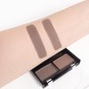 Brow Powder Kit,Long-Lasting Waterproof Two Colors Brow Filler Get Full Defined Natural Brows,Eye Brow Contour Palette with Double-ended Eyebrow Brush,sombra para cejas - Dark Brown+Light Brown