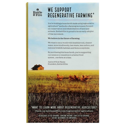 Kettle & Fire Regenerative Agriculture Chicken Bone Broth, 16.9 OZ