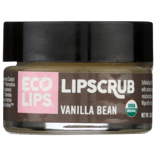 Ecolips Ecolips Organic Lip Scrub, Vanilla Bean, 0.5 Ounce