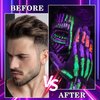6 Colors Face Body Paint Set,Glow in the Dark Face Body Paint,Halloween Cream Face Body Paint for Skin,Professional Face Painting Kit for Party,Cosplay,Blacklight Glow SFX Makeup,10 ml