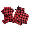 Fab Dog Flannel Dog Pajamas, 14" Length, Buffalo Check