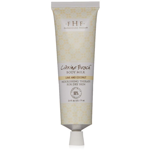 FarmHouse Fresh Citrine Beach Body Milk Travel Lotion, 2.4 Fl Oz