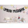Umrah Mubarak Banner, Muslim Eid Party Decorations, Eid Mubarak Banner, Haji Mubarak Party Decor, Islamic Festival Party Decor Supplies Black Gold