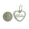 Custom Engraved Personalized Stainless Steel Medium Heart Rhinestones Pet Jewelry Cat Dog ID Tag