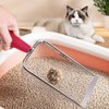 UMUACCAN Cat Litter Scoop,Durable Litter Cleaner Corner Shovel,Stainless Steel Mesh Litter Shovel,Easy to Clean Reptile Terrarium Sand Waste,Beach Shovel(Red)