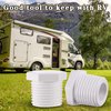 6 Pieces RV Hot Water Heater Drain Plug with Tape, 1/2 Inch NPT Drain Plug White Plastic Drain Plug, Compatible with RV Camper and Atwood Water Heater 11630 91857