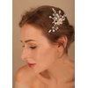 Denifery Bride Wedding Hair Comb Crystal Hair Piece Silver Pearl Headpiece Bridal Hair Accessories for Women and Girls
