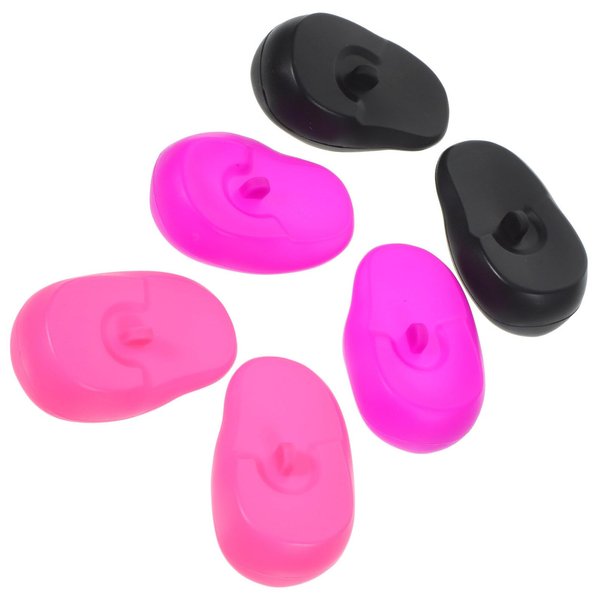 DEARMAMY Hairdressing Ear Cover:3 Pairs Waterproof Silicone Earmuffs for Hair Dye, Flat Iron, Straightener, Hot Styling Tools - Heat Protection Cover