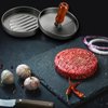 PIQUEBAR Burger Press Patty Maker Stainless Steel Hamburger Patty Press Mold Wood Handle Non-Stick with 100 Patty Papers