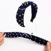New Pearl Headbands Vintage Artificial Pearl Headbands Hair Hoop Twisted Velvet Tie Beading Wide Hairband Hair Accessories Hair Barrettes for Women Lady - 2 Packs