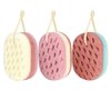 KECUCO 3 Pcs Bath Sponge for Women, Men, Adults, Kids. Sponge Loofah Body Scrubber Shower Sponge for Body Wash Bathroom, Body Sponge Bathing Accessories(Small Sizes)