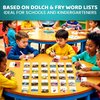 QUOKKA 520 Sight Words Flash Cards for Kids Adults - from Pre-K to 3rd Grade | 5 Levels, Bold Font, Jumbo Size, Dry Erase Reusable Cards with Realistic Images & Rings | Based on Dolch & Fry Word Lists