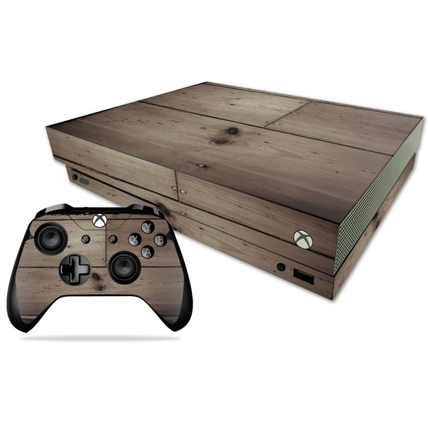 MightySkins Skin Compatible with Microsoft Xbox One X - Wooden | Protective, Durable, and Unique Vinyl Decal wrap Cover | Easy to Apply, Remove, and Change Styles | Made in The USA