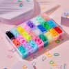 1500 Pcs Colorful Hair Rubber Bands Small Elastic Hair Ties Kids Mini Hair Elastics Hair Braiding Bands with Organizer Box for Girls