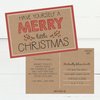 50 Kraft Holiday Greeting Cards, Cute Fancy Blank Winter Christmas Postcard Set, Bulk Pack of Premium Seasons Greetings Note, Happy New Years Cards for Kids, Business Office or Church Thank You Notes