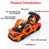 iPariser Toy Cars McLaren Senna Model Orange Alloy Collectibles Die-cast Vehicles with Sound and Light