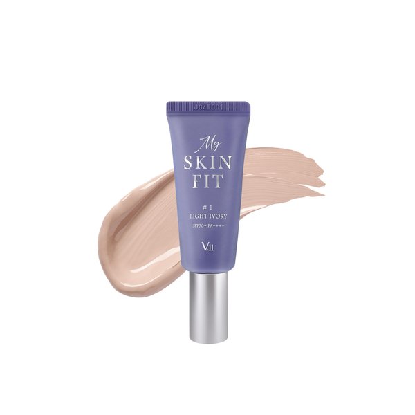 VILLAGE11FACTORY My Skin Fit BB Cream, Light Ivory, Anti-Aging Adenosine & Collagen Booster, 0.67 fl.oz.