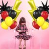 Red Black Yellow Number 4 Balloon Kit for Kids Party, 4 Balloon Cartoon Birthday Party Decorations, 4 Balloon Number for Kids Cartoon Birthday Party Decorations Supplies