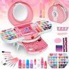 Kids Makeup Kit for Girl - 66 Pcs Washable Makeup Set for Little Girls, Real Cosmetic Set Pretend Play Makeup Toy Beauty Set, Kids Toddler Toys Christmas & Birthday Gift Age 3 4 5 6 7 8 9+ Year Old