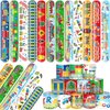 48 PCS Train Slap Bracelets Party Favors Train Wristbands Bracelets Goodie Bag Fillers for Train Birthday Decorations Supplies for Class Reward Prizes Gift for Kids Party Favors Birthday Gifts