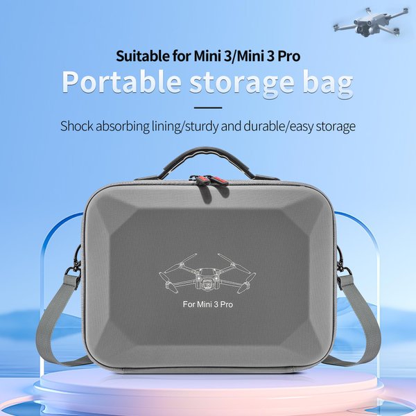 OAKSII Mini 3/Mini 3 Pro Case, Hard Travel Carrying Case Compatible with DJI Mini 3 Pro Drone, Portable Waterproof PU Leather Storage Shoulder Bag for DJI Mini 3/DJI Mini 3 Pro and Accessories