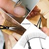 Velodios Professional Cuticle Scissors Extra Fine for Women and Men, Upgraded Curved Precise Pointed Tip Grooming Scissors for Trimming Eyebrow, Eyelash, Trim Nail and Dry Skin (Black)