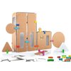 3DUX DESIGN Modern House Architecture Set. DIY Design, Build & Paint Toy for Kids STEAM Education - 76 Easy to Assemble and Reusable Pieces for Building Home, Furniture & Characters Open-Ended Play