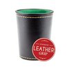 Felt-Lined Synthetic Leather Dice Cup by Brybelly Black/Green, 4" x 3" x 3"